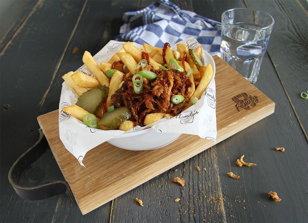 pulled pork bij family, frites special